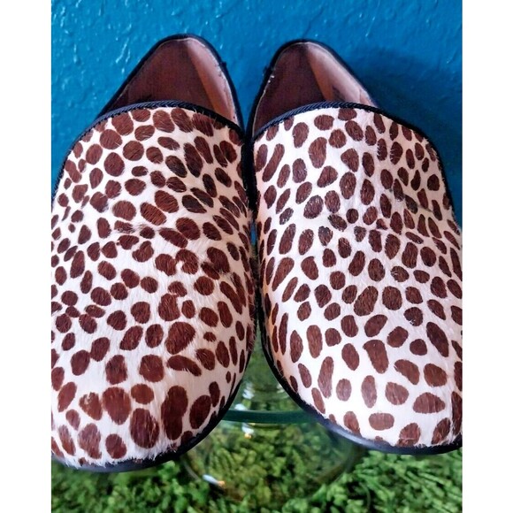 STEVEN by Steve Madden Madee Calf Hair Loafer Size 6.5 Brown and White - Picture 4 of 11